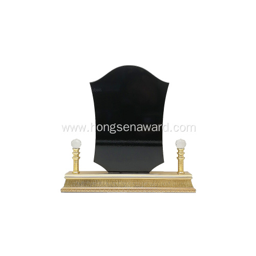 dubai shield wooden metal award trophy with  gift box